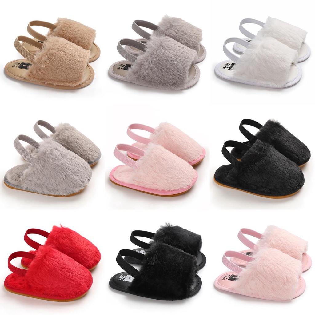 Xăng đan Công Chúa Mùa Hè Bằng Vải cotton Lót Lông Thoải Mái Thời Trang Mới Cho Bé Gái