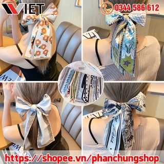 Khăn Lụa Buộc Tóc Thời Trang Kiểu Pháp
