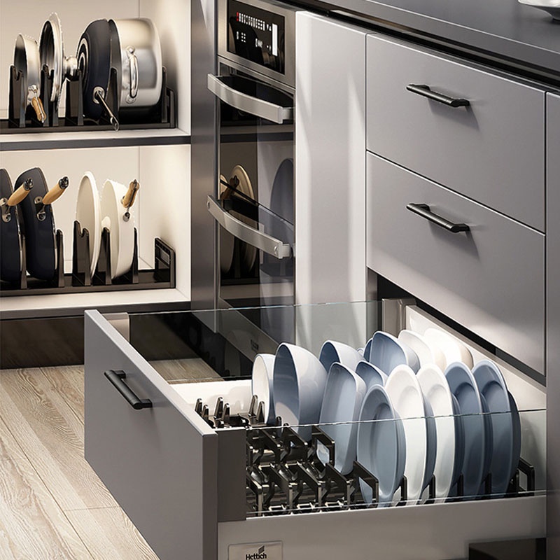 Giá để bát đĩa cao cấp sang trọng trong tủ bếp, ngăn kéo, giá úp bát đĩa gọn gàng tiện lợi chống gỉ dễ di chuyển NPR45