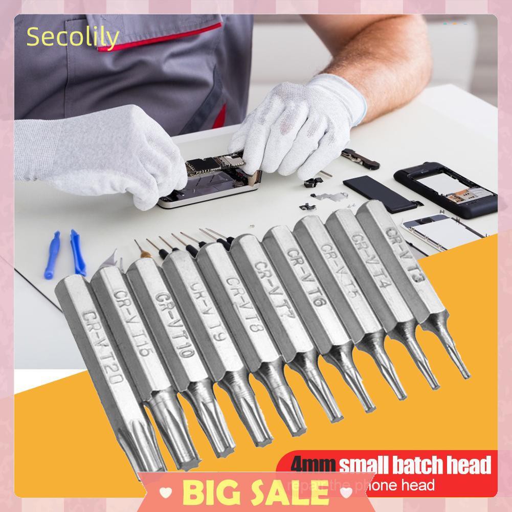 Set 10 Mũi Khoan Cr-V Torx Fit T3 T4 T5 T6 T7 T8 T9 T10 T15 T20