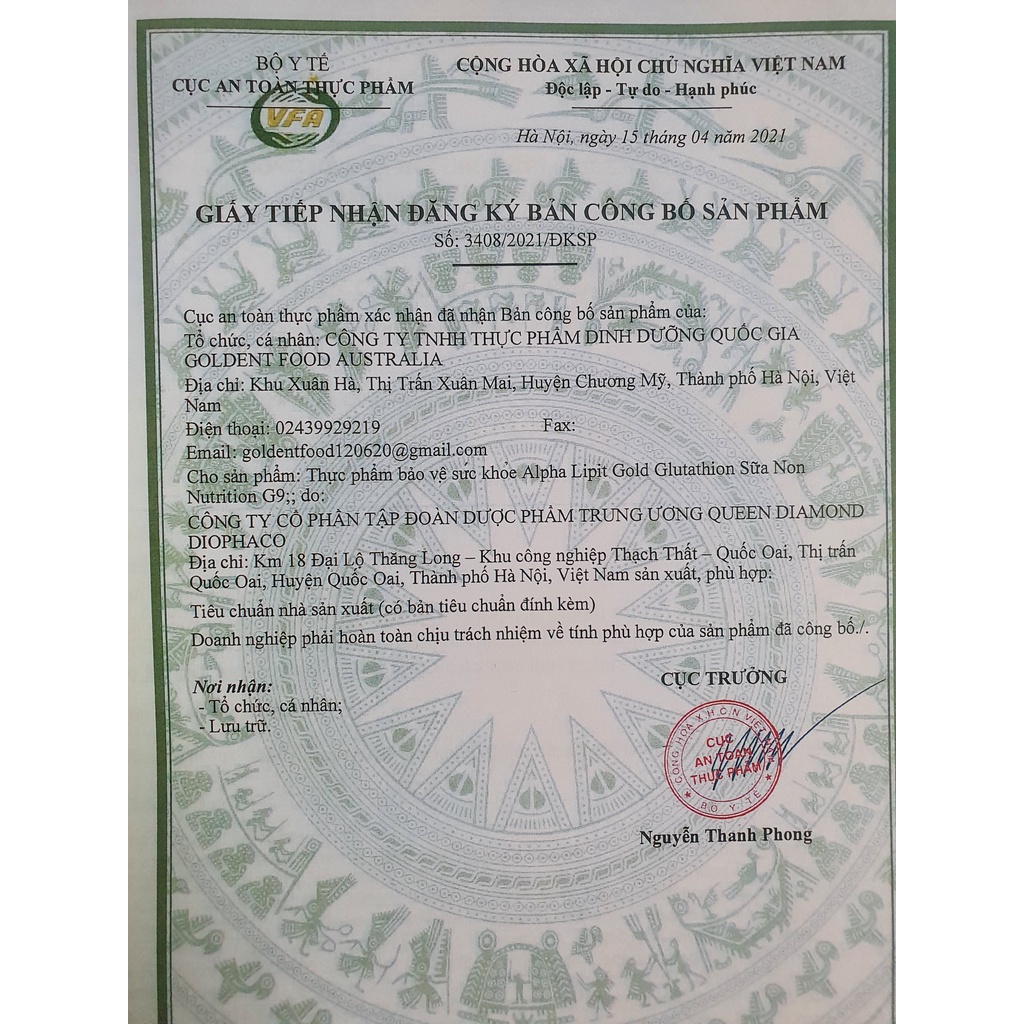 Sữa non Alpha Lipit Gold Nutrition G9 VIỆT ĐỨC 900g hỗ trợ sức khỏe - MINH QUÂN PHARMACY