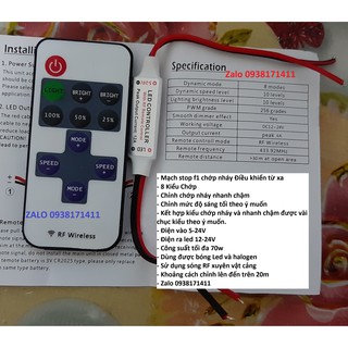Mạch chớp nháy Stop F1 remote điều khiển từ xa