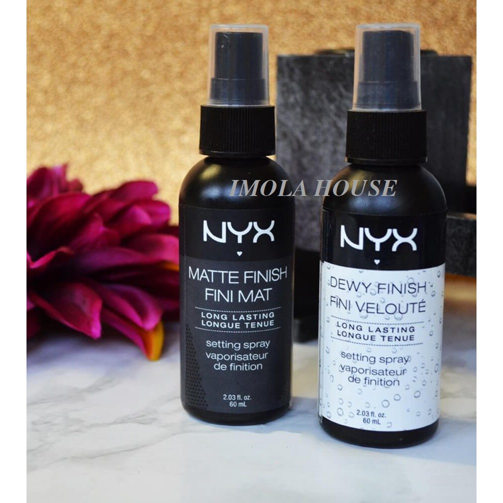 Xịt khóa nền giữ lớp trang điểm NYX Dewy / Matte / Radiant Finish Setting Spray | BigBuy360 - bigbuy360.vn