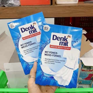 Miếng giặt tẩy trắng quần áo Denkmit _ HỘP 20 Tờ