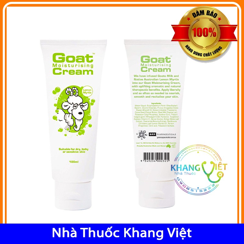 Kem dưỡng ẩm sữa dê Úc Goat Moisturising Cream The Goat Skincare 100ml