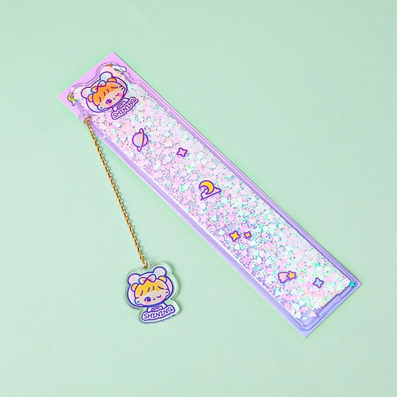 Thước Kẻ Có Kim Tuyến Nước Đa Chức Năng Tiện Lợi