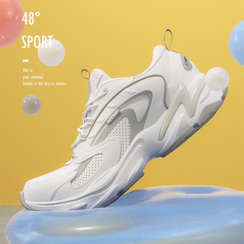 Giày thể thao chạy bộ XTEP 48 độ đế mềm mại nhẹ chống sốc mang thoải mái thời trang năng động dành cho nam