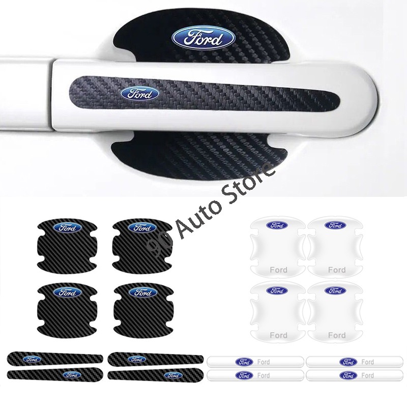 Miếng Dán Sợi Cacbon Trong Suốt Chống Trầy Cho Tay Nắm Cửa Xe Hơi Ford Everest Kuga Explorer Fiesta
