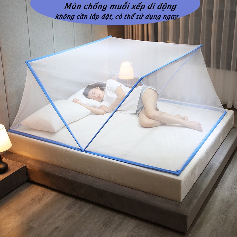 Màn Chụp Tự Bung ,Màn Chống Muỗi Xếp Di Động 1m6 / 1m3 / 1m