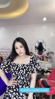 Đầm nhún ngực hoa cúc bigsize