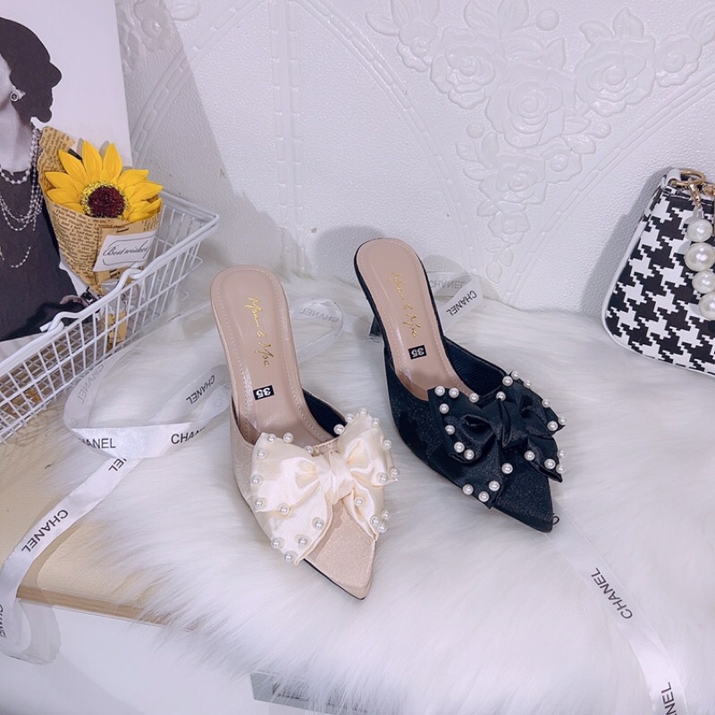 DÉP SỤC CAO GÓT NƠ LỤA NGỌC CHẤT LỤA BÓNG XỊN XÒ ẢNH THẬT