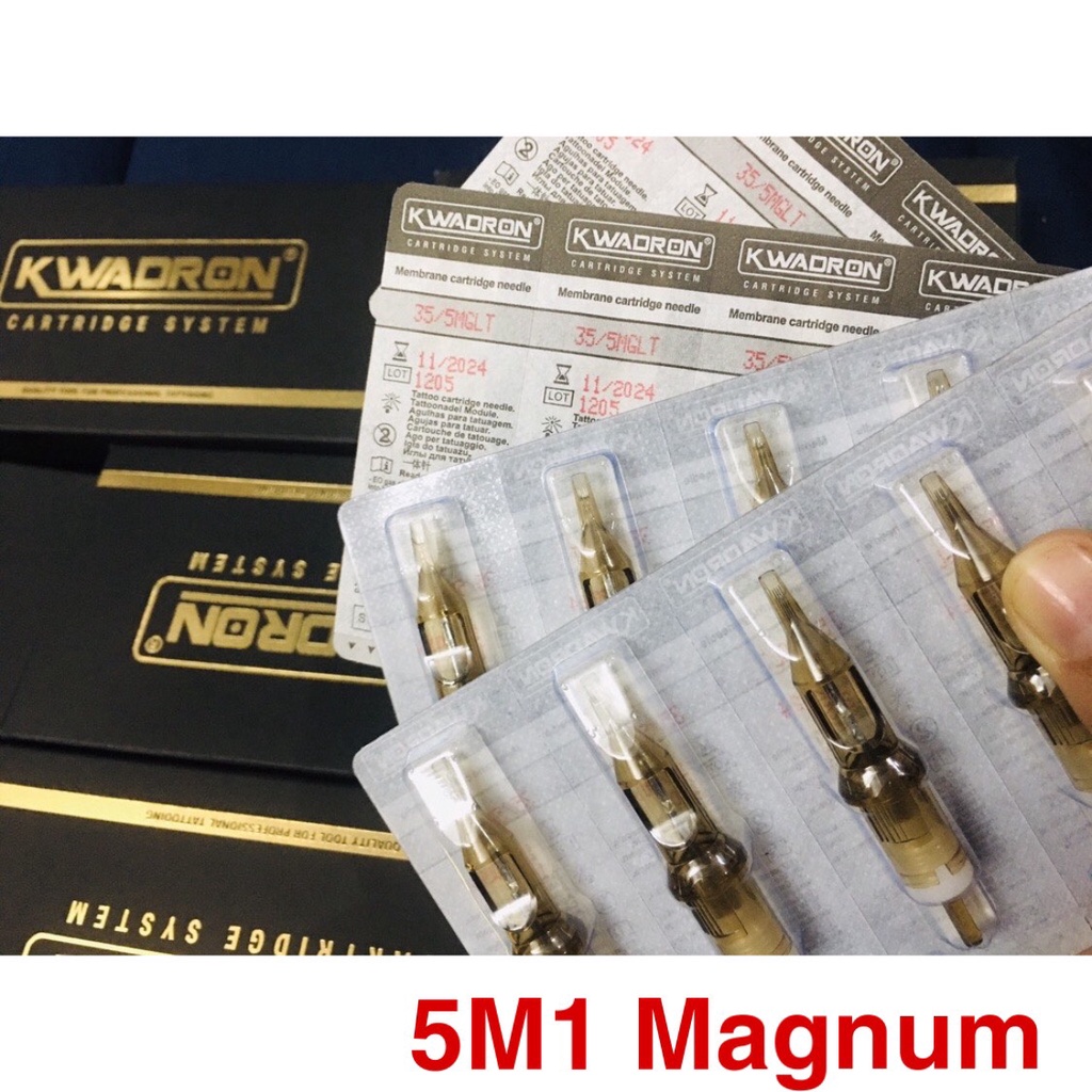 Kim Kwadron 5M1- 7M1 Magnum Hộp 20 Cây, Kim Pen Nâu Kwadron Chính Hãng