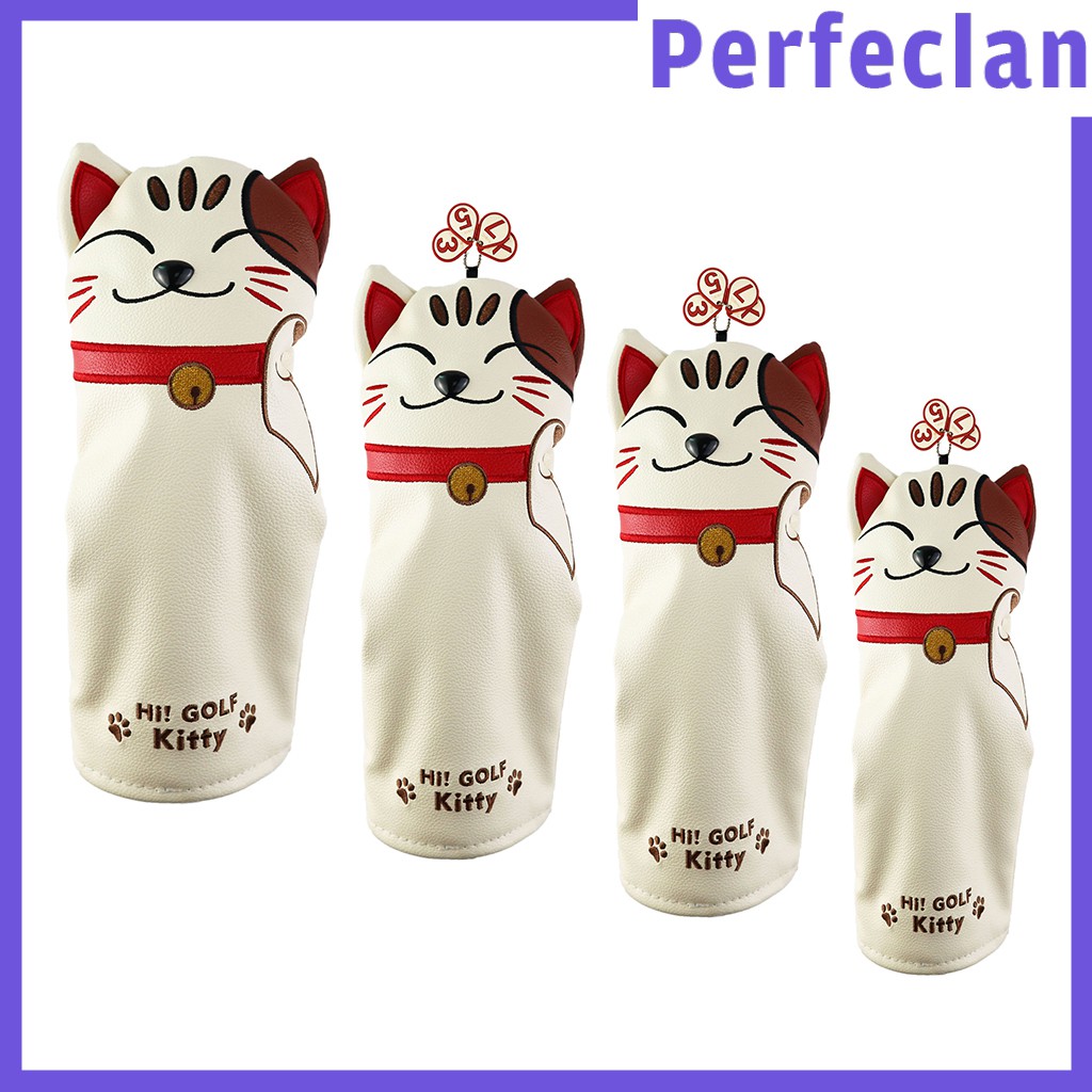 Bộ 4 Bọc Đầu Gậy Đánh Golf Họa Tiết Hoạt Hình Dễ Thương