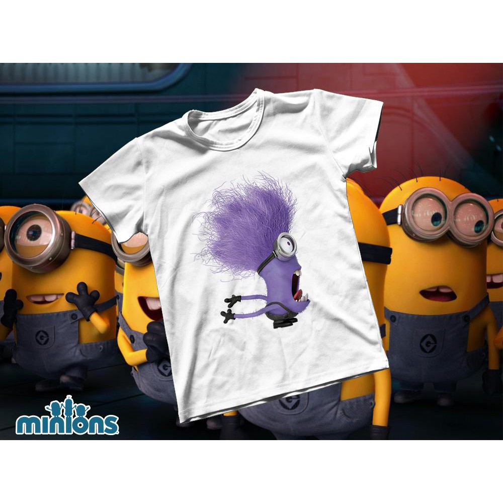 Áo thun Cotton Unisex - Movie - Minions - Minion tím