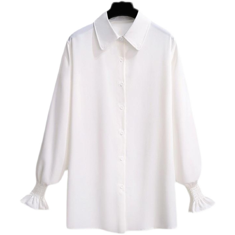 Áo sơ mi nữ kiểu hàn quốc bánh bèo tay điệu bo nhúm LADY SM04 | BigBuy360 - bigbuy360.vn