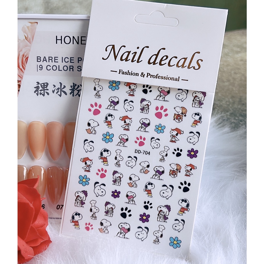 Sticker Dán Móng Hoạt Hình Nhiều Mẫu