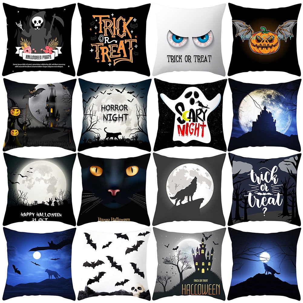 Vỏ Gối Sofa Trang Trí Chủ Đề Halloween