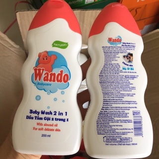 Sữa tắm gội trẻ em Wando 2 trong 1 200ml
