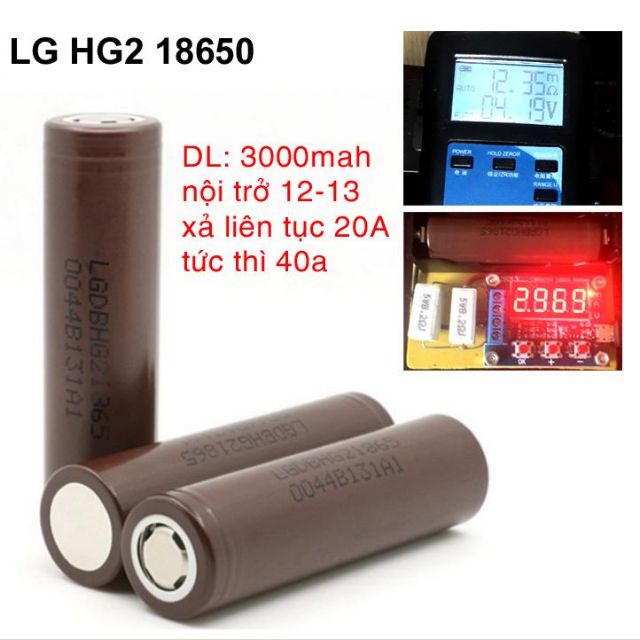 Pin LG 18650 xả cao dung lượng chuẩn 3000mah.