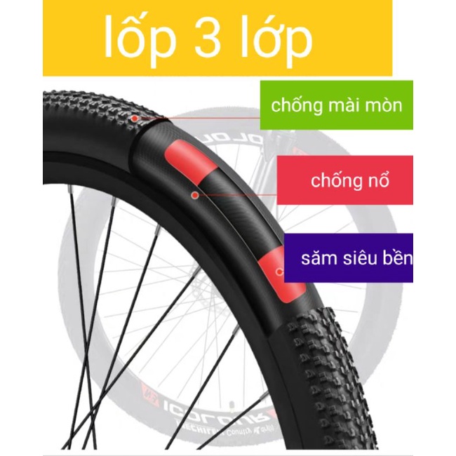 Xe đạp leo núi nam xe đạp địa hình ICOLOUR  vành nan 21 tốc độ thay đổi kiểu mới xe đua-ODER 7-10 NGÀY