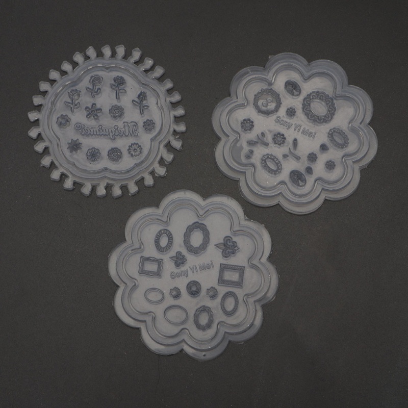 [Hàng mới về] Set 3 khuôn silicone tạo hình hoa mini trang trí móng tay diy