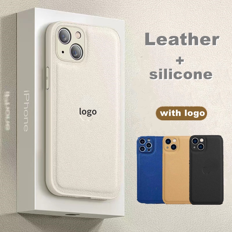 Ốp Điện Thoại Silicon Phối Da Nhám Sang Trọng Cho iphone 11 pro max 13/12 pro max X/Xs max XR 7/8/se2020 7 plus8 plus