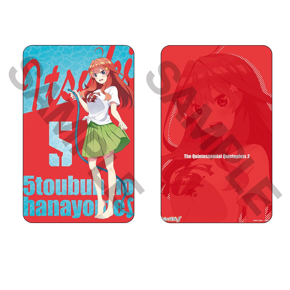 Ảnh card bo góc in hình Gotoubun No Hanayome  Nhà Có 5 Nàng Dâu NĂNG ĐỘNG ver thẻ bo viền 5*8cm suu tầm