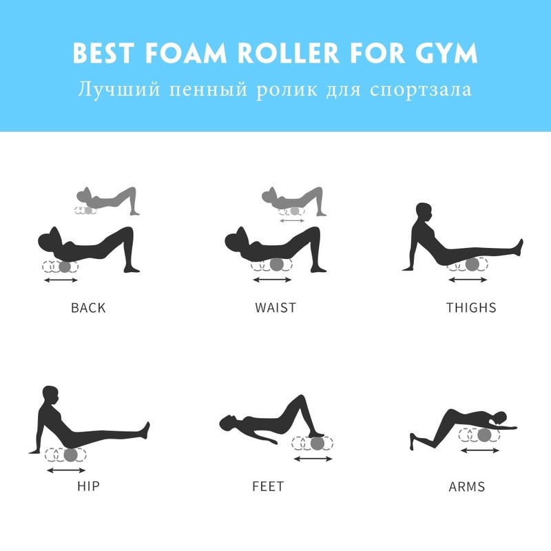 Con lăn xốp mềm hỗ trợ tập yoga/ pilates/ thể hình/ tập cơ lưng