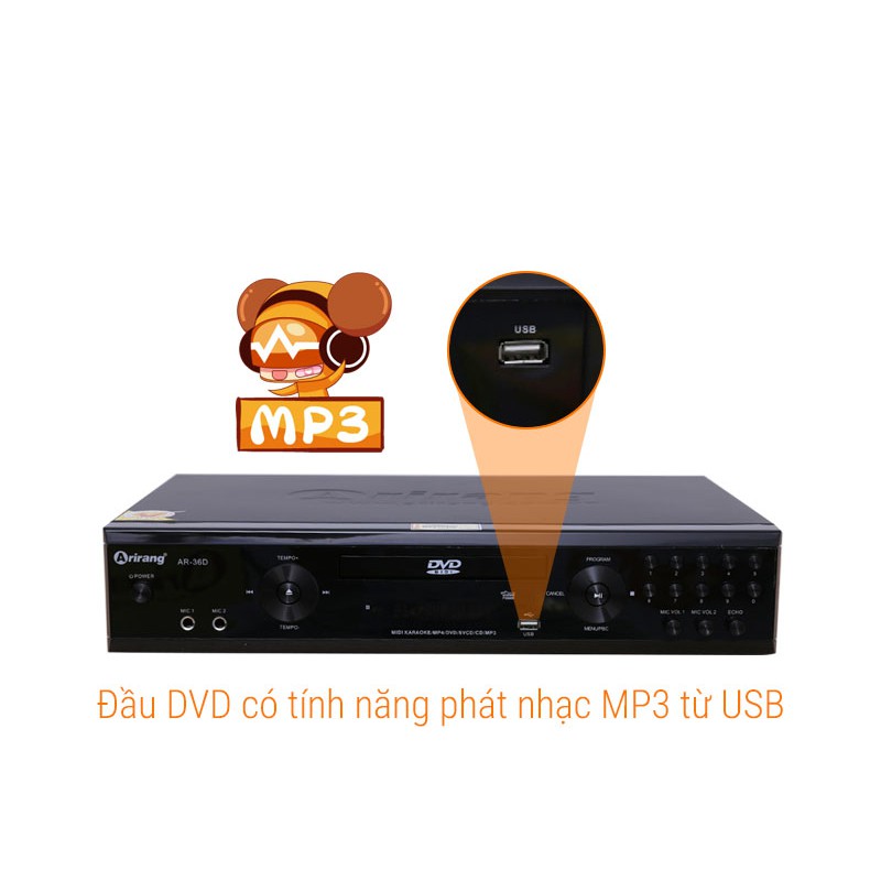 Đầu Karaoke 5 Số Arirang AR-36D