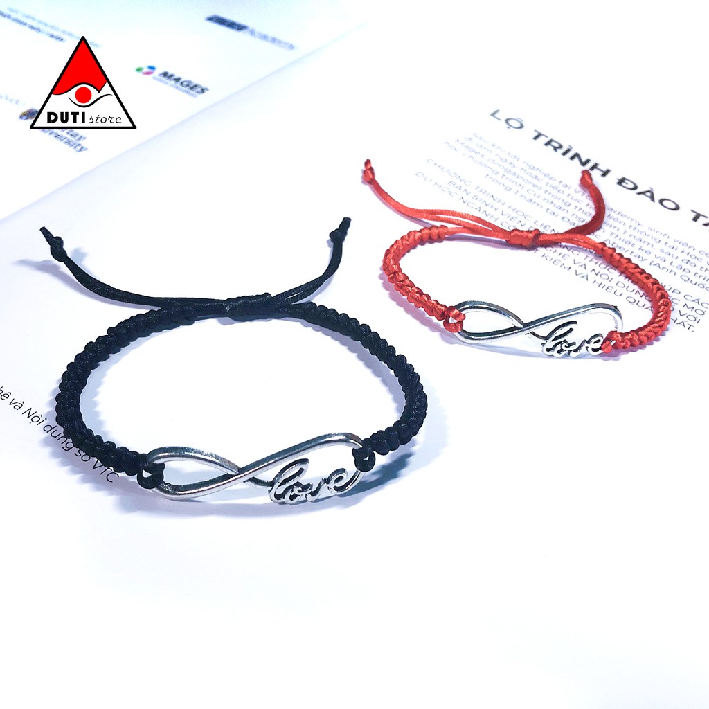 Vòng tay cặp đôi Tình Yêu Vô Cực DutiOS VL8001 kiểu rút