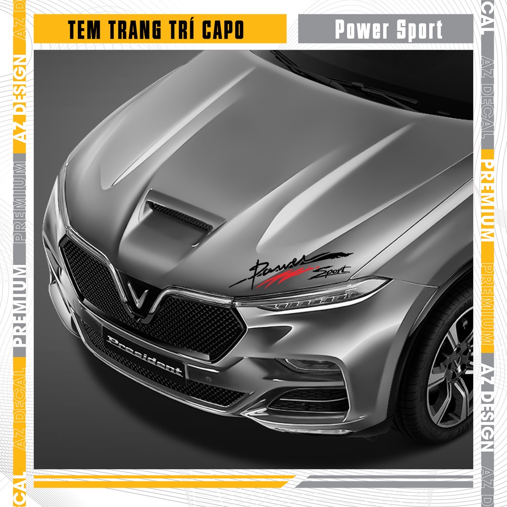 Tem Capo Dán Xe Ô Tô Chủ Đề Power Sport | CP06 | Decal Trang Trí Ô Tô Chất Liệu PVC Cao Cấp Dán Cho Mọi Dòng Xe Hơi