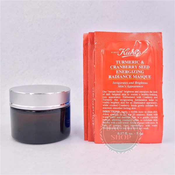 Kiehl's / Kiehls Set Sample Mặt Nạ Đất Sét Nghệ Turmeric&amp;Canberry Seed Energizing Radiant 25ml (5 gói x 5ml)