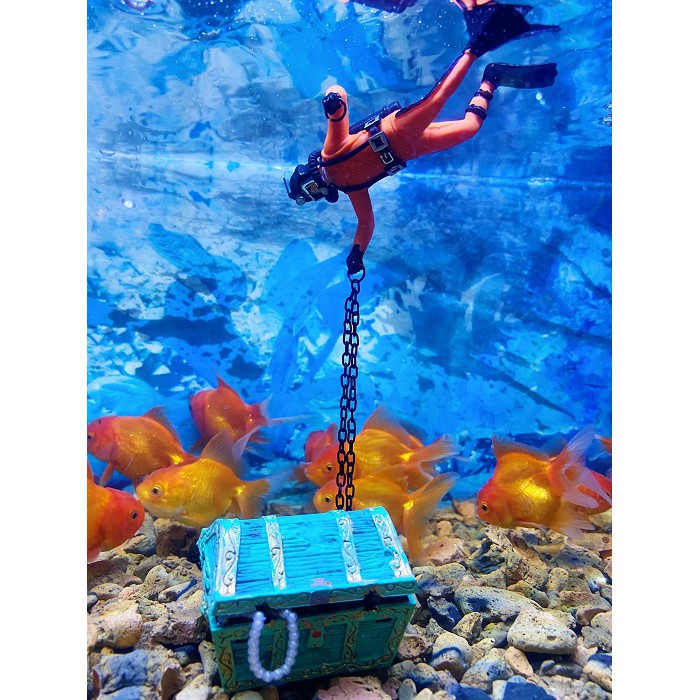 THỢ LẶN TRANG TRÍ HỒ CÁ NON BỘ 14X12X13CM