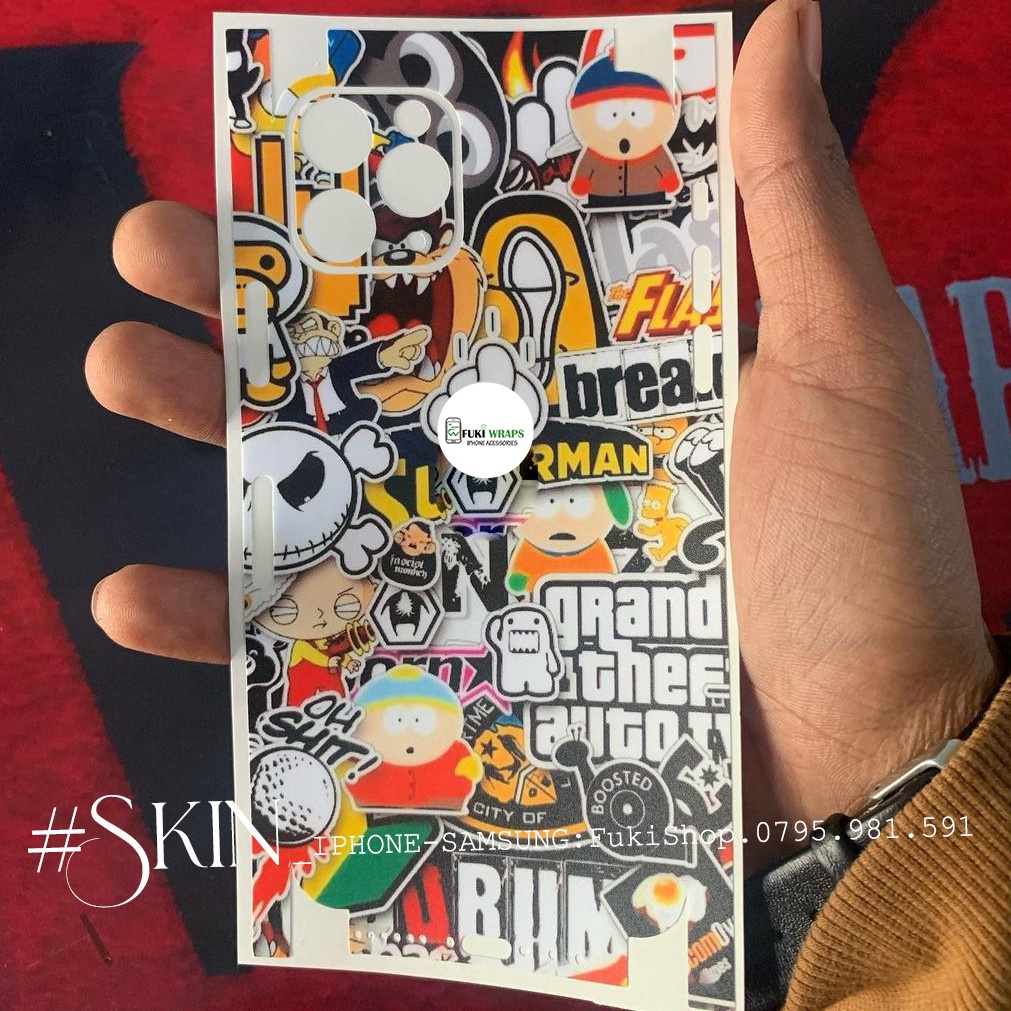 Tấm dán Skin FULL VIỀN |SM02| Dành Cho 12 Pro Max 11 Pro max X XS XR XSMAX 6Plus 7Plus 8Plus ip5 ip6 ip7 ip8