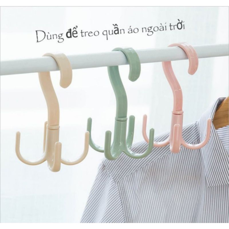 Móc treo đa năng 4 chân xoay