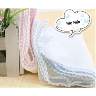 Set 10 khăn sữa xô nhật trắng 4 lớp 28*28cm