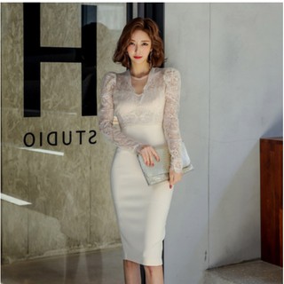 Đầm Ôm Dáng Tay Dài Thanh Lịch Dành Cho Nữ