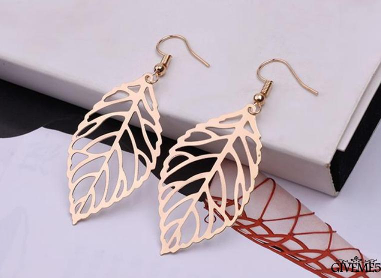 Đôi khuyên tai hình lá thời trang Bohemian cho nữ