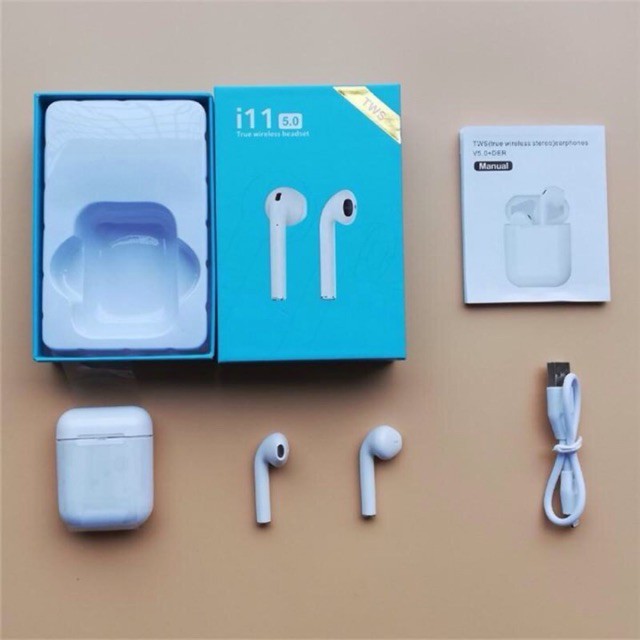 TAI NGHE BLUETOOTH KHÔNG DÂY AIRPOD I11S TWS ĐIỀU KHIỂN CẢM BIẾN HIFI CHO ANDROID iOS