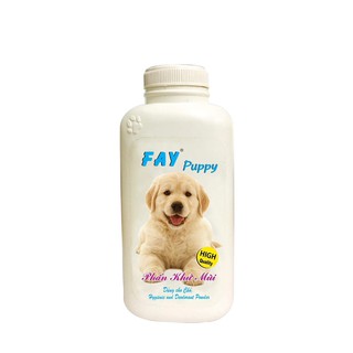 Phấn faypuppy-kitty tắm khô khử mùi-cực thơm-diệt khuân cho chó mèo-phấn fay khử mùi hôi cho chó mèo con 120g