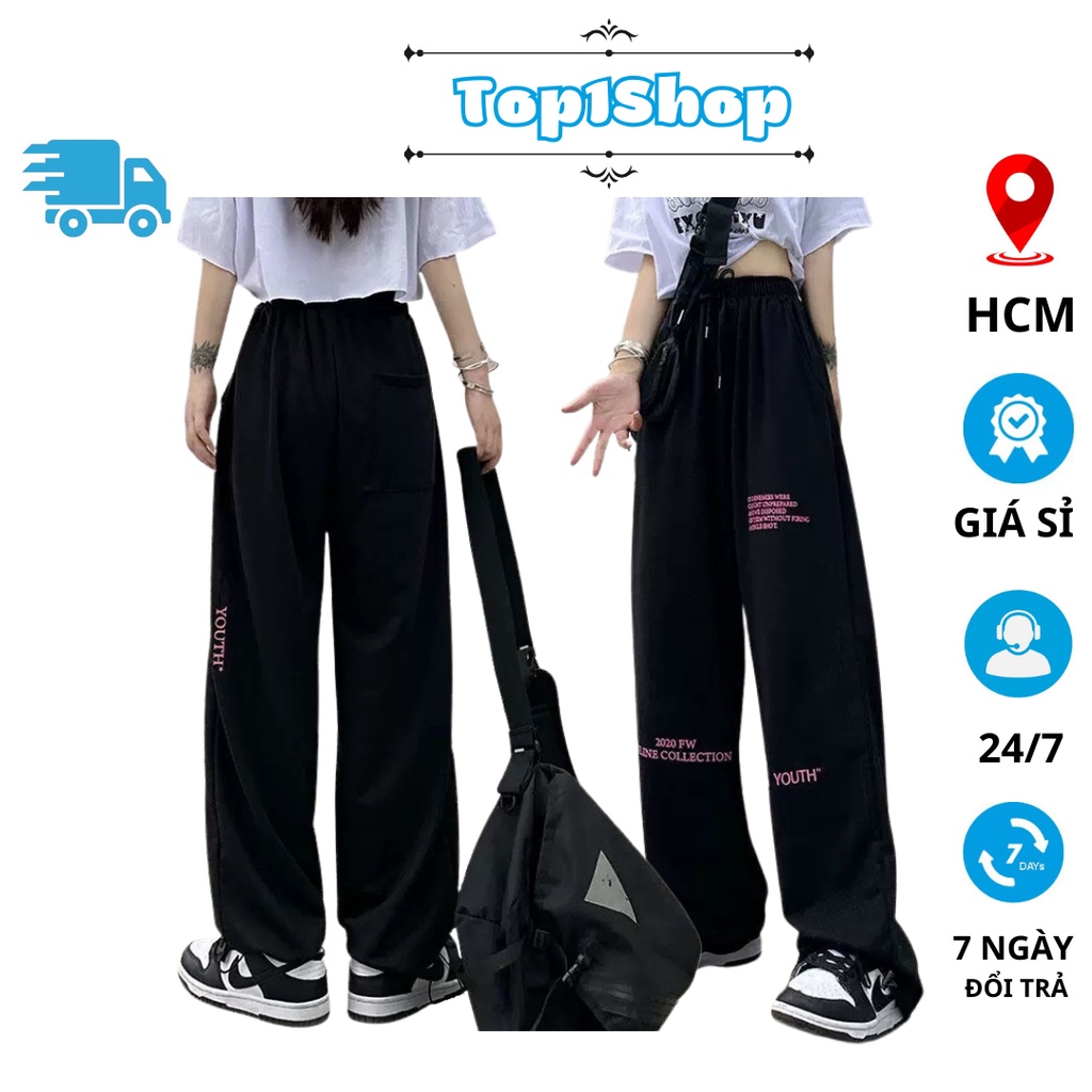 Quần ống rộng unisex dáng suông cao cấp bigsize thu đông