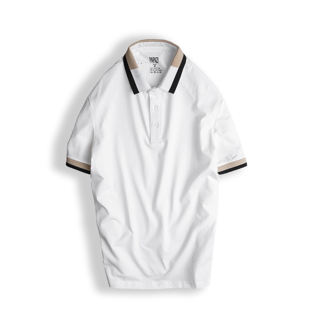 Áo thun Polo nam cổ bẻ phối bo viền màu 100% chất Cotton thoáng mát, style basic - PAPAZI | BigBuy360 - bigbuy360.vn