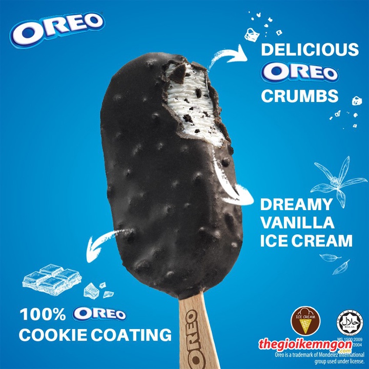 Kem bánh quy Nestle Oreo Stick