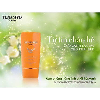 Kem Chống Nắng Tenamyd Trà Xanh SPF 42 PA++ [TENAMYD Green Tea Protective Sunscreen] - Lọ 70ml