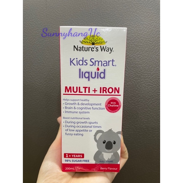 SẮT NƯỚC CHO TRẺ EM KID’S SMART LIQUID NATURE’S WAY MULTI IRON