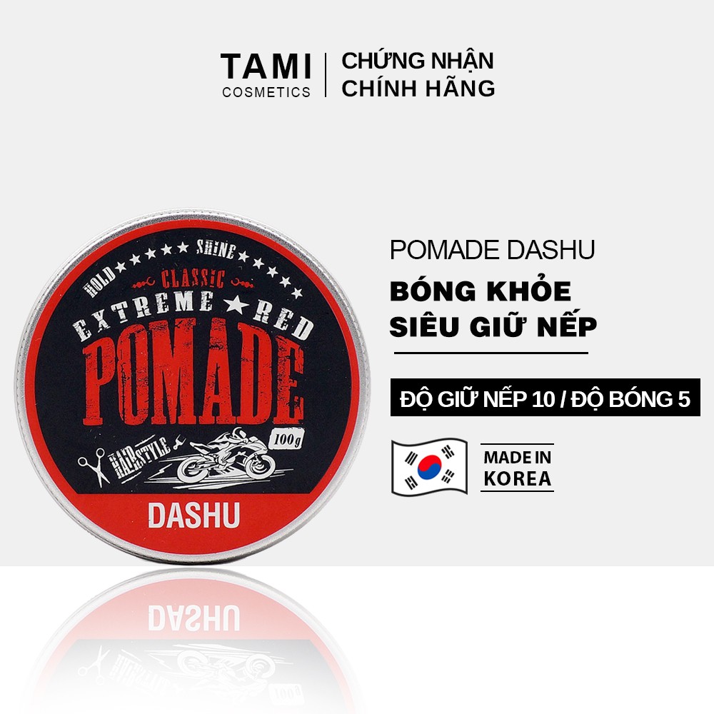 Pomade tạo kiểu tóc sáp vuốt tóc nam Giữ nếp tốt phù hợp cho tóc xoăn DASHU Extreme Red 100g PM03