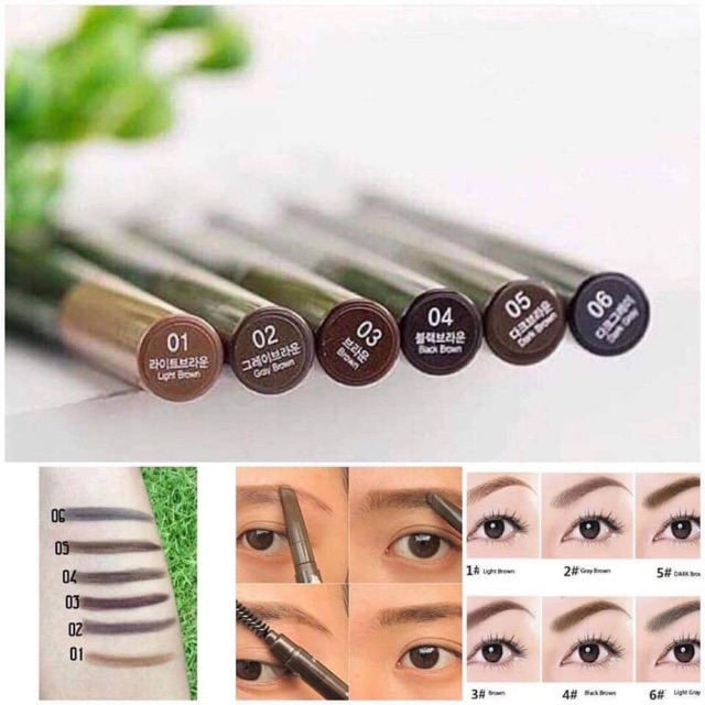 Chì Kẻ Mày 2 Đầu Designing Eyebrow Pencil