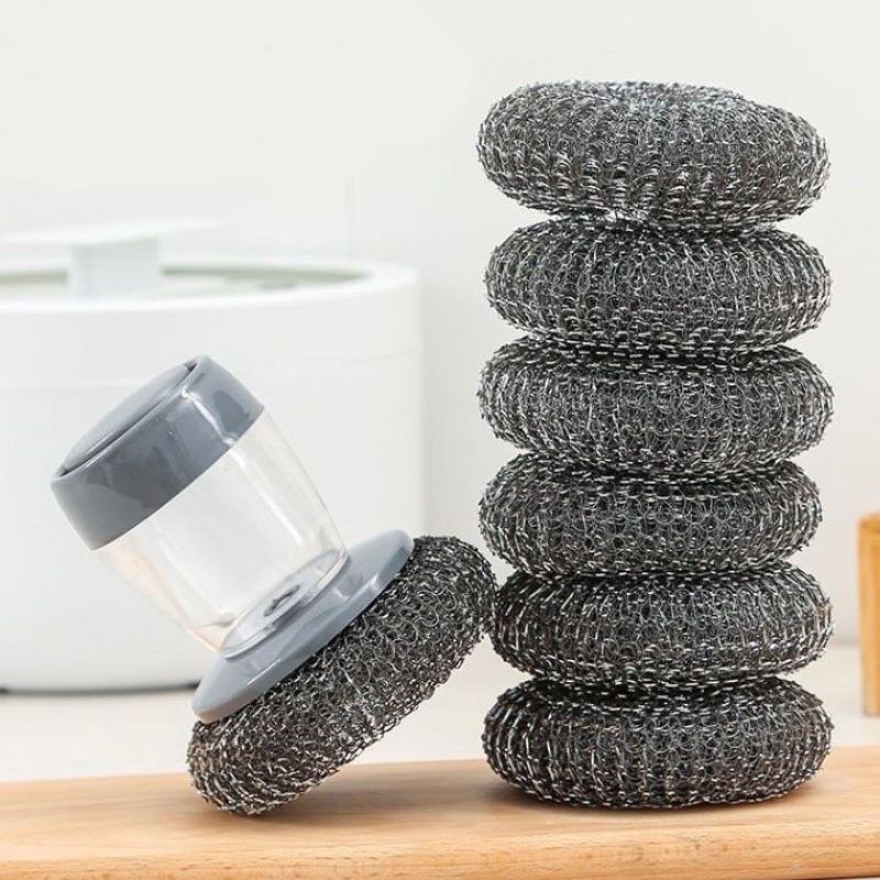 Dụng cụ cọ rửa đa năng, cọ xoong nồi, cọ bếp, cọ rửa bát đĩa có bình chứa tiện lợi