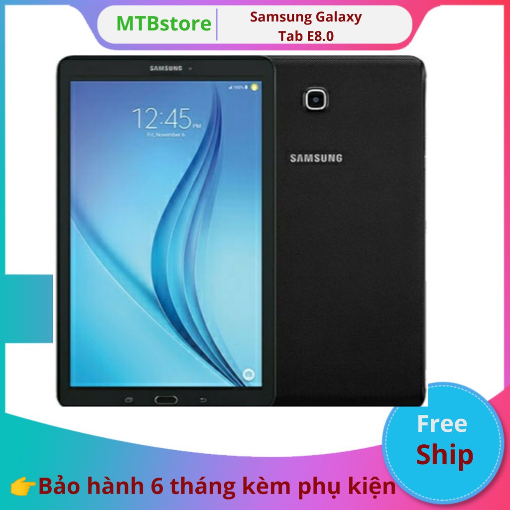 Máy tính bảng Samsung Galaxy Tab E 8.0 bản 4g tặng đế dựng, 2 phần mềm tienganh123, luyenthi123, dán màn hình, đế dựng