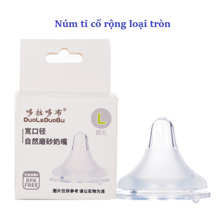 Núm ti cho bình cổ rộng, dày và siêu mềm Size M/L